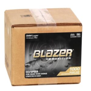 CCI Blazer 9mm 115gr ammo - 1000 rounds